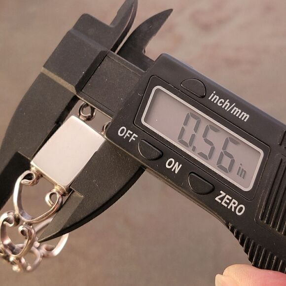 Vintage Sterling Open Scoll Work Engravable Cuff Bracelet - Picture 6 of 9